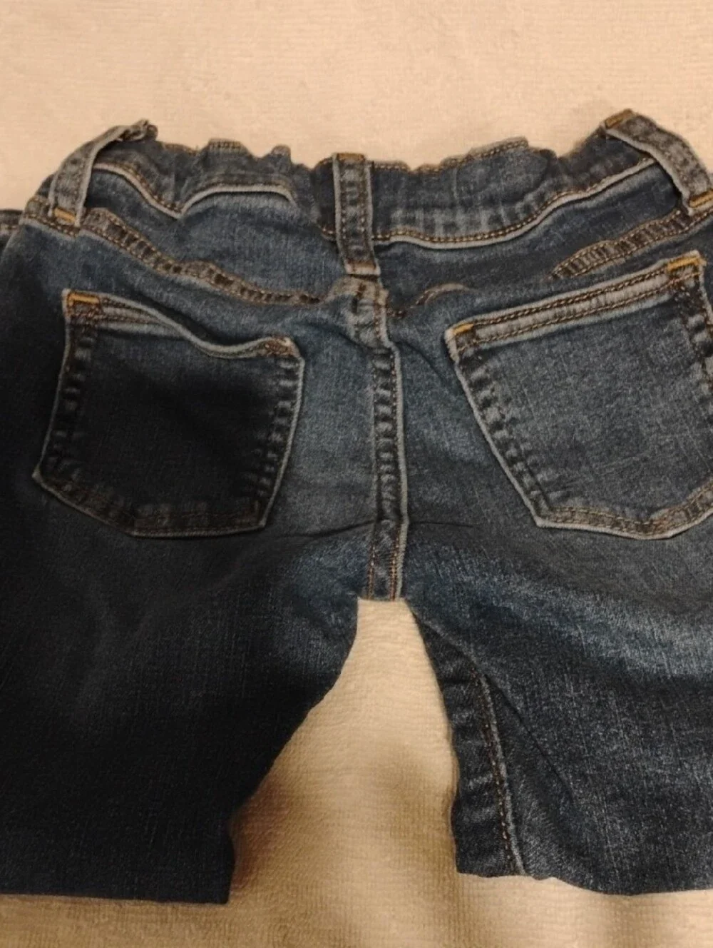 GAP Kids Denim Stretch Skinny Jeans - Dark Blue with Orange Stitching